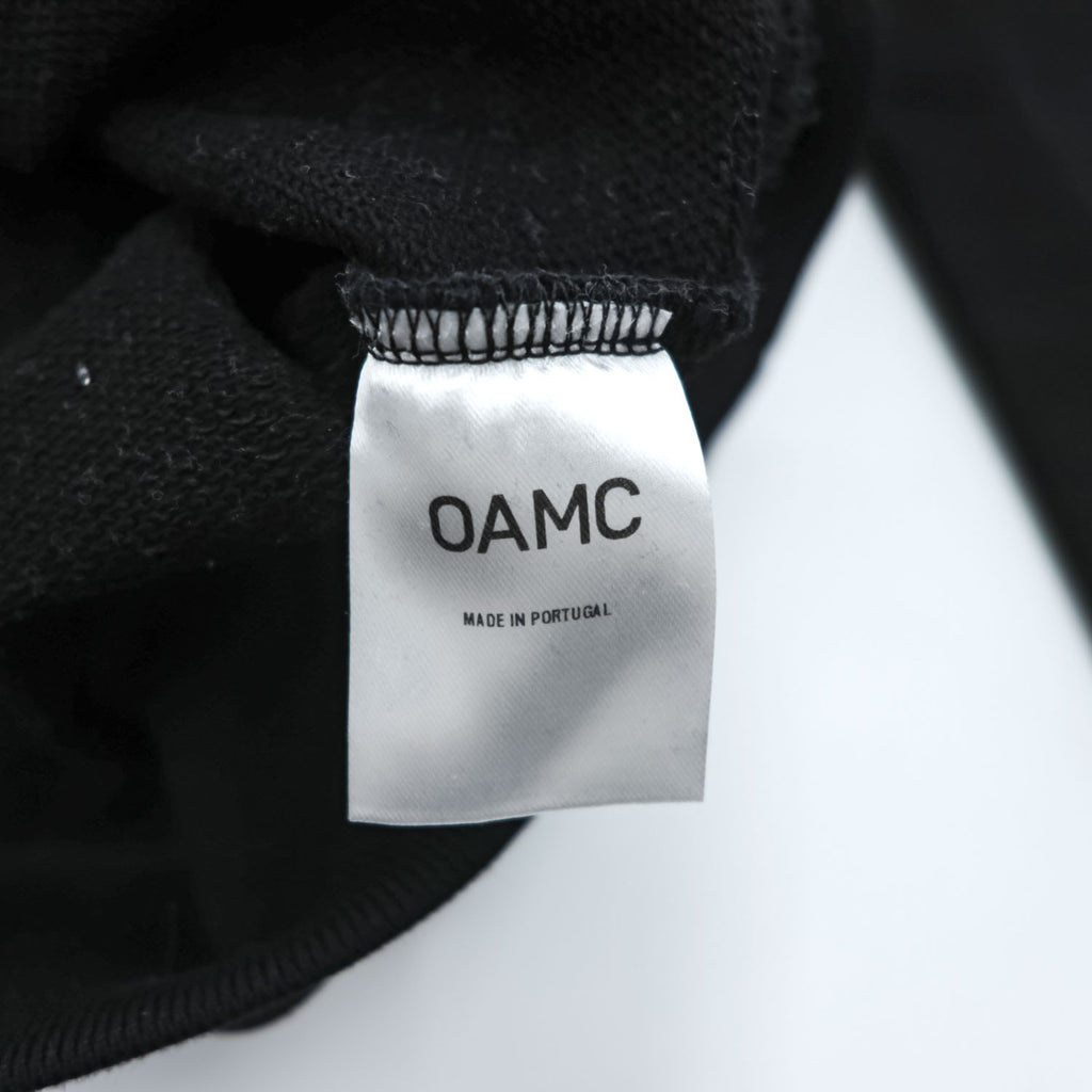 OAMC ホワイト ステッチ クルーネック スウェット トレーナー S ブラック LUMIERES ポルトガル製
