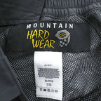 MOUNTAIN HARDWEAR アウトドア シェル パンツ S ダークグレー 防水 ベルト サイドスリット ジップ スキー ボード スノーゲイター付き OM1071