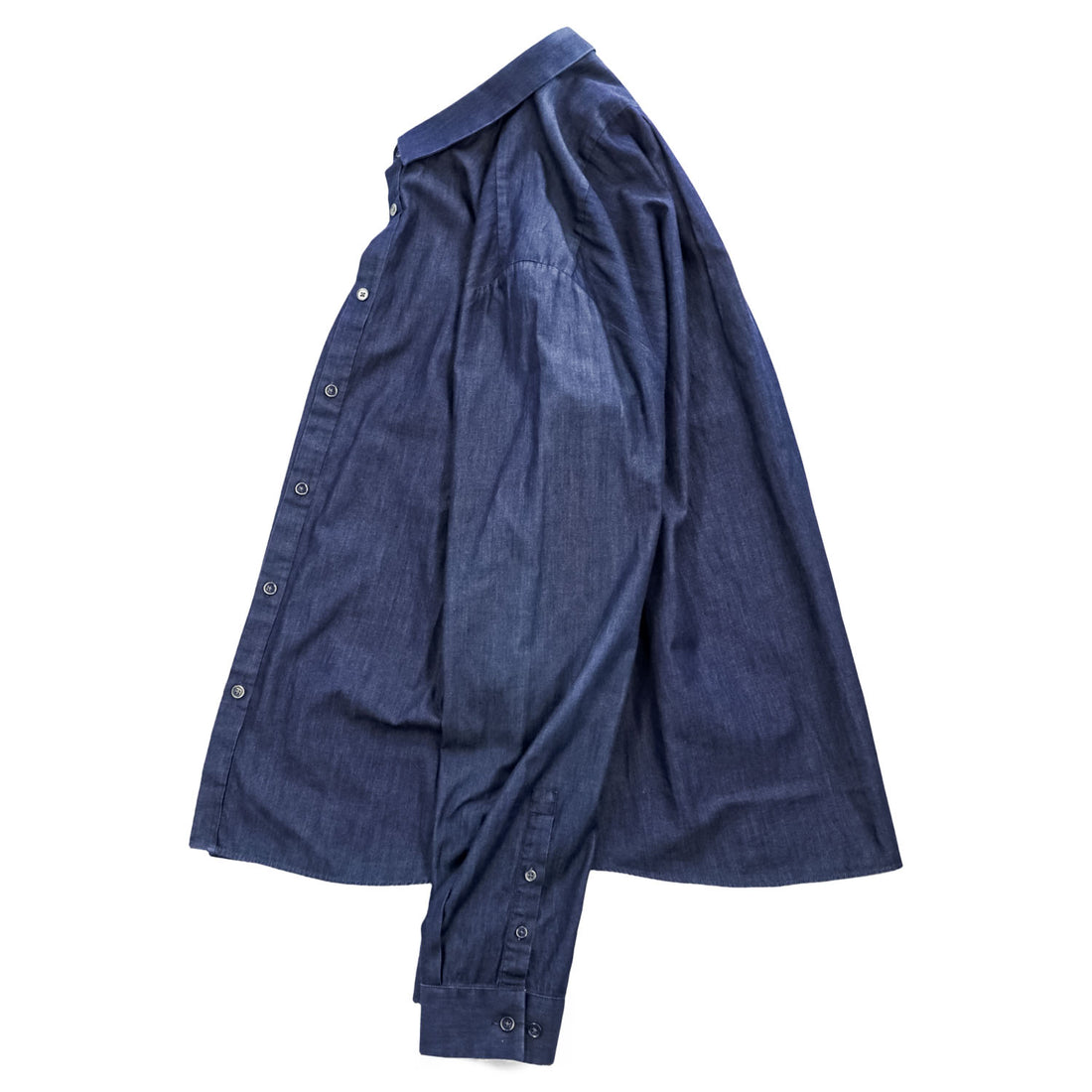 HUGO BOSS インディゴ ネイビー 長袖 シャンブレーシャツ 2XL SLIM 濃紺 トルコ製