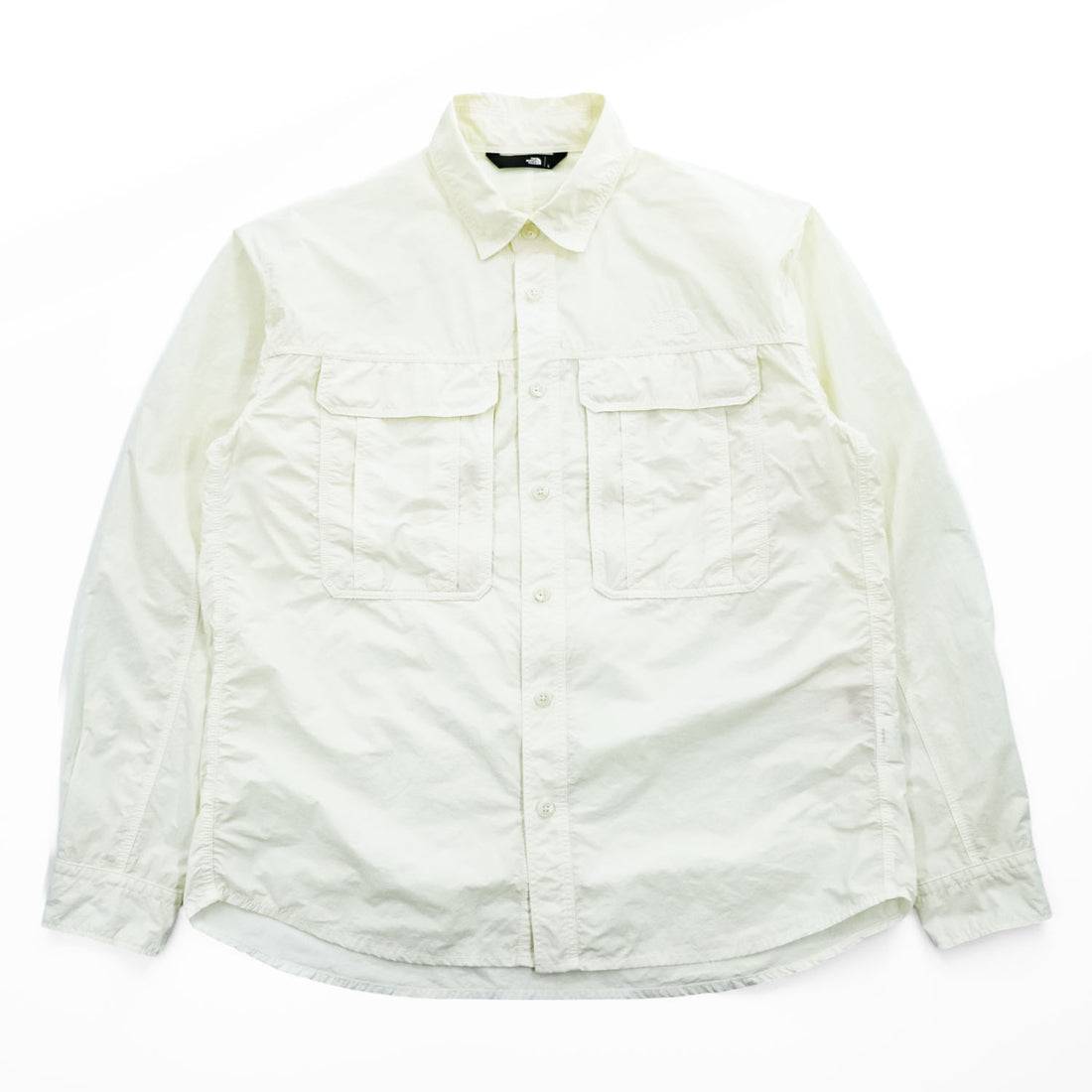 THE NORTH FACE Long Sleeve RUSTLE CANOPY SHIRT L White - Breathable, Polygiene, Biostatic Treatment, Antibacterial Anti-odor NR12302