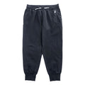 Polo Ralph Lauren Black Cotton-Blend Jogger Sweatpants White Pony Embroidery Drawstring Rib Cuffs Size M