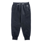 Polo Ralph Lauren Black Cotton-Blend Jogger Sweatpants White Pony Embroidery Drawstring Rib Cuffs Size M