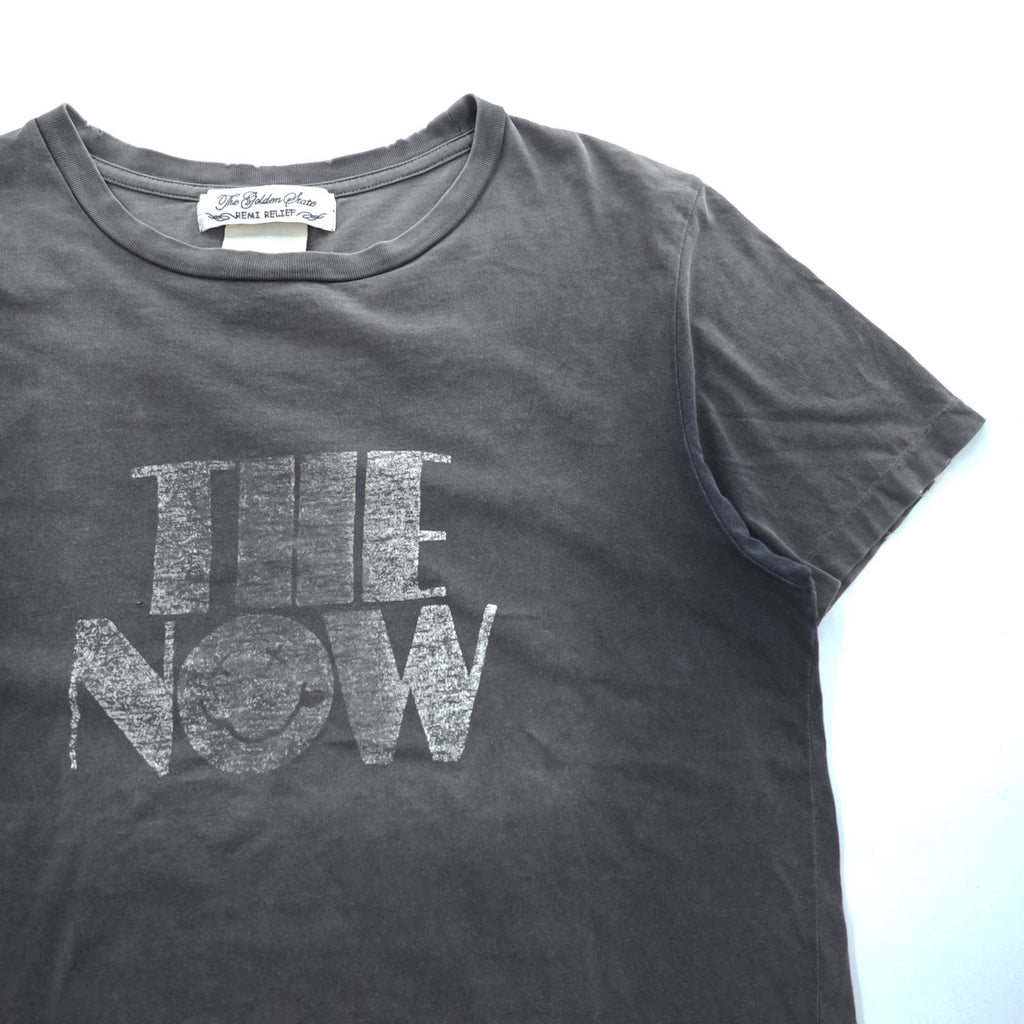 REMI RELIEF 日本製 ヴィンテージ加工 Tシャツ L グレー フェード スペシャル加工T(THE NOW)