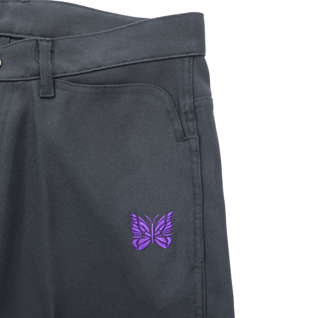 Needles Japan Made Slacks Pants M Black STRAIGHT JEAN - Poly Twill RW252