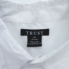 TRUST 100% Linen White Short Sleeve Shirt & Cargo-Style Bottom Set Epaulets Flap Pockets Top 2XL / Bottom 46