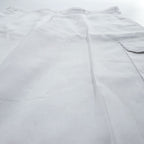 TRUST 100% Linen White Short Sleeve Shirt & Cargo-Style Bottom Set Epaulets Flap Pockets Top 2XL / Bottom 46