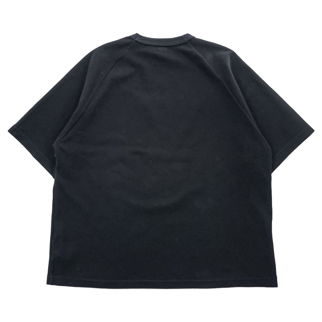 blurhms Japan Made T-Shirt L Black Rough & Smooth Thermal Raglan Tee blurhms ROOTSTOCK bROOTS24S21