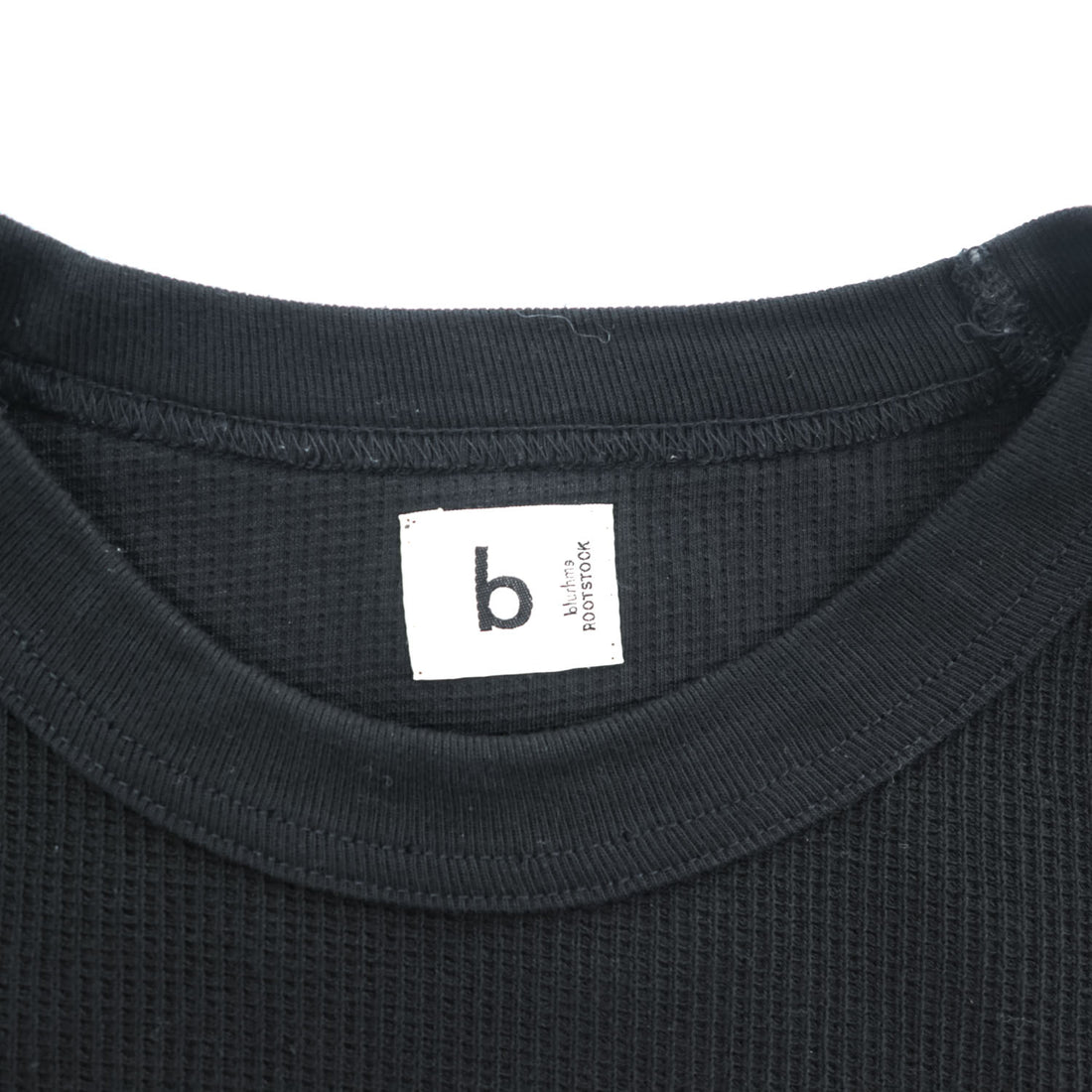 blurhms Japan Made T-Shirt L Black Rough & Smooth Thermal Raglan Tee blurhms ROOTSTOCK bROOTS24S21