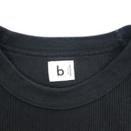 blurhms Japan Made T-Shirt L Black Rough & Smooth Thermal Raglan Tee blurhms ROOTSTOCK bROOTS24S21