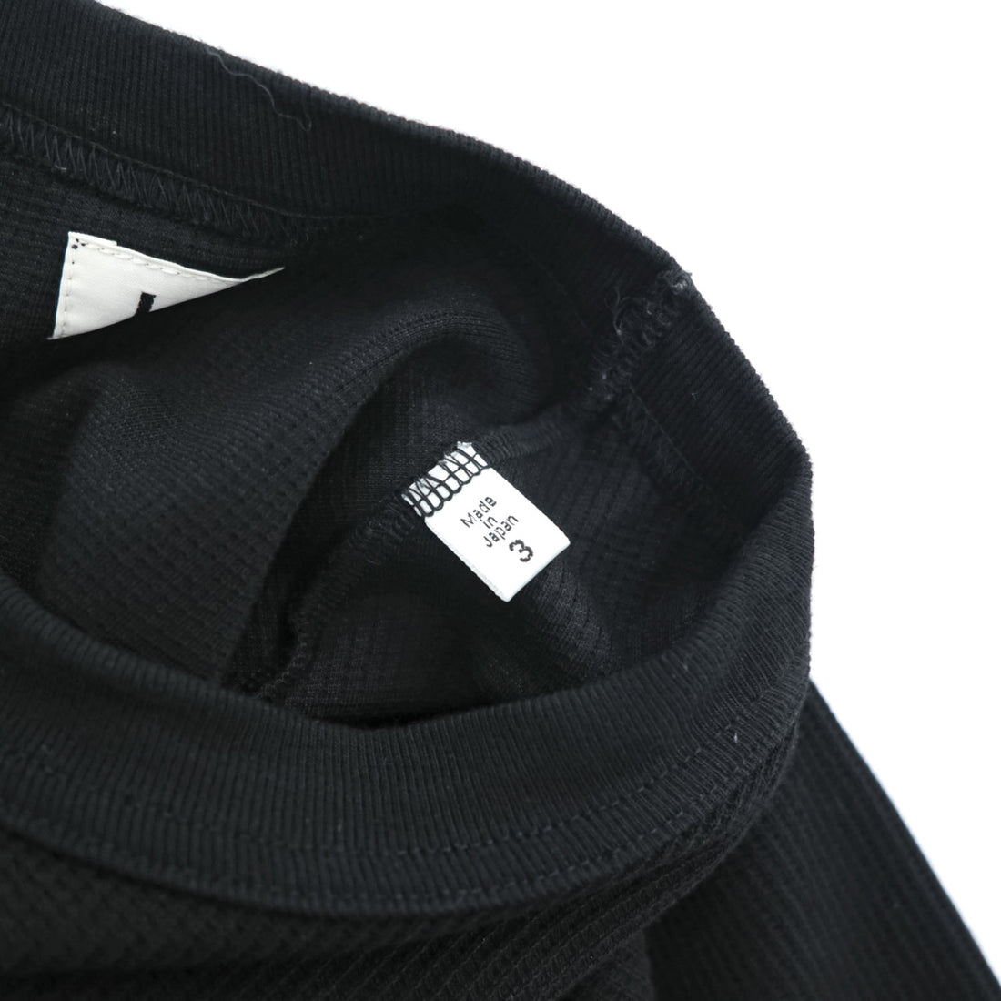 blurhms Japan Made T-Shirt L Black Rough & Smooth Thermal Raglan Tee blurhms ROOTSTOCK bROOTS24S21