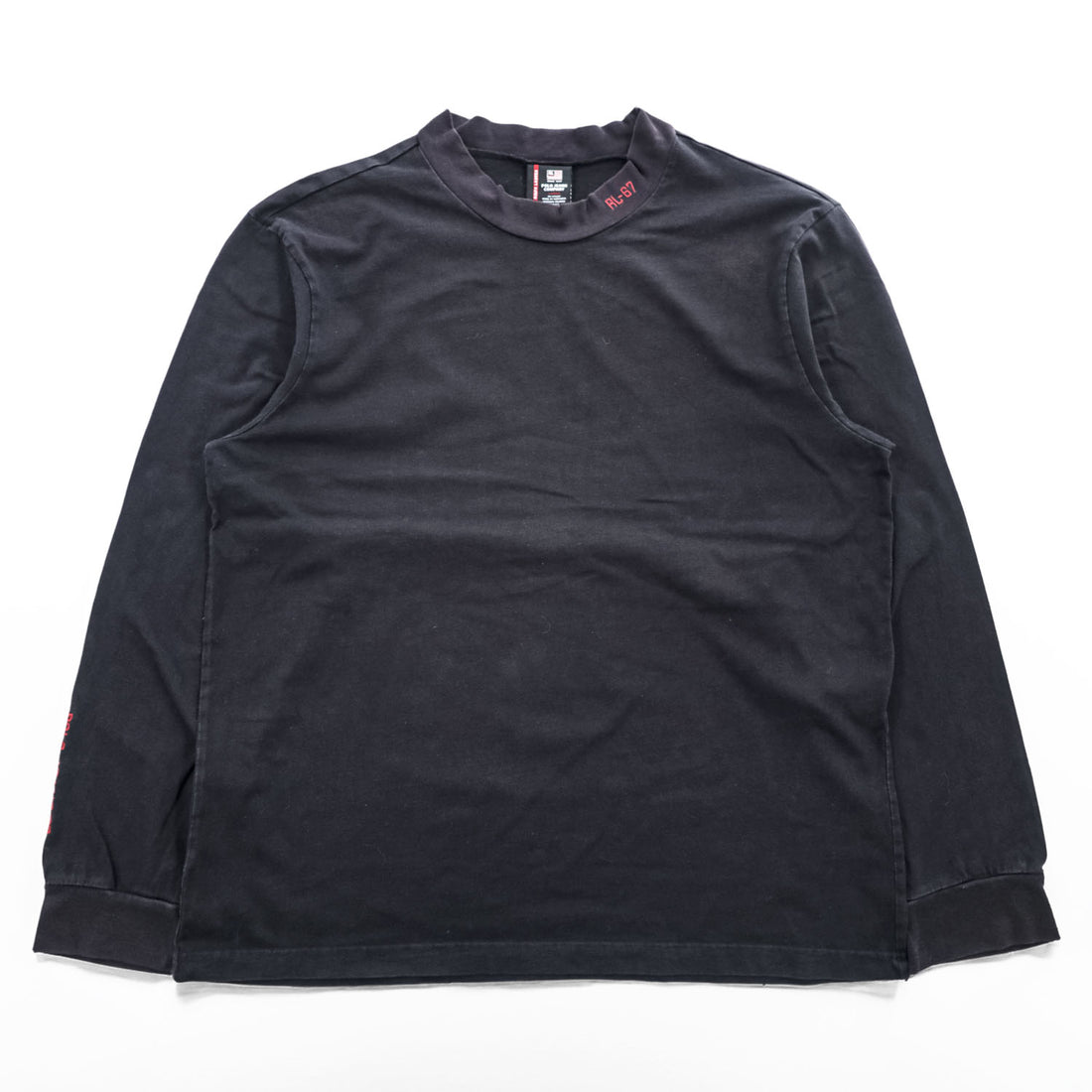 Ralph Lauren POLO JEANS COMPANY 90年代 ヴィンテージ 長袖 ロングスリーブ Tシャツ ロンT L ブラック ボトルネック