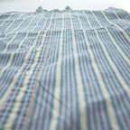 GAP 90年代 オールドギャップ ヴィンテージ カナダ製 バンドカラーシャツ 長袖ストライプシャツ L サックスブルー 胸ポケット