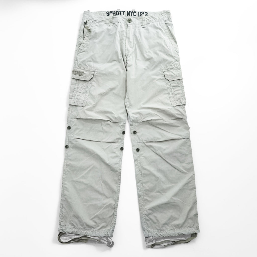 Schott ミリタリー カーゴパンツ ワークパンツ L ベージュ ドローコード