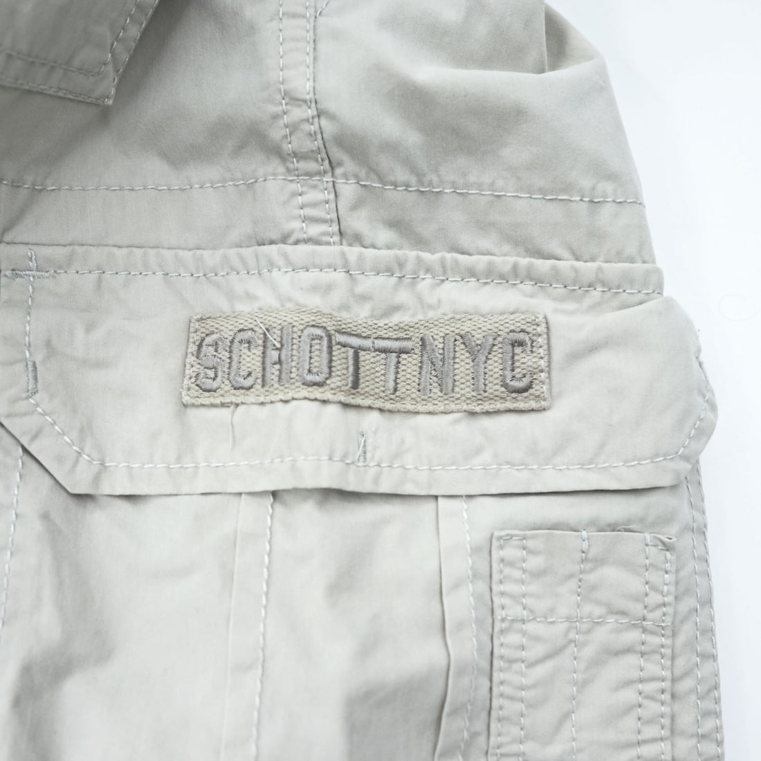 Schott ミリタリー カーゴパンツ ワークパンツ L ベージュ ドローコード