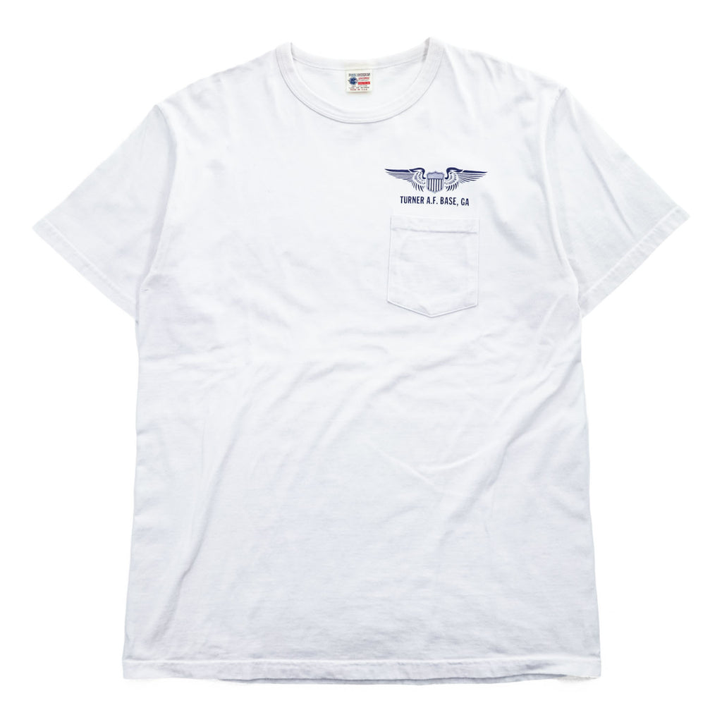 BUZZ RICKSON'S USA製 ポケット Tシャツ XXL ホワイト TURNER A.F.BASE,GA