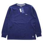 Polo Ralph Lauren ワッフル サーマル 長袖 ロングスリーブ Tシャツ ロンT M ネイビー スモールポニー ロゴ 刺繍 SLEEPWEAR 未使用品