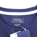Polo Ralph Lauren ワッフル サーマル 長袖 ロングスリーブ Tシャツ ロンT M ネイビー スモールポニー ロゴ 刺繍 SLEEPWEAR 未使用品