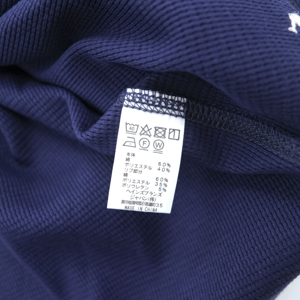 Polo Ralph Lauren ワッフル サーマル 長袖 ロングスリーブ Tシャツ ロンT M ネイビー スモールポニー ロゴ 刺繍 SLEEPWEAR 未使用品