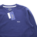 Polo Ralph Lauren ワッフル サーマル 長袖 ロングスリーブ Tシャツ ロンT M ネイビー スモールポニー ロゴ 刺繍 SLEEPWEAR 未使用品