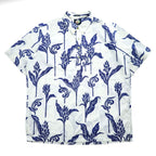 reyn spooner 90年代 ヴィンテージ プルオーバー 半袖シャツ アロハシャツ XXL ホワイト 総柄 ビッグサイズ CLASSIC FIT ハーフボタン