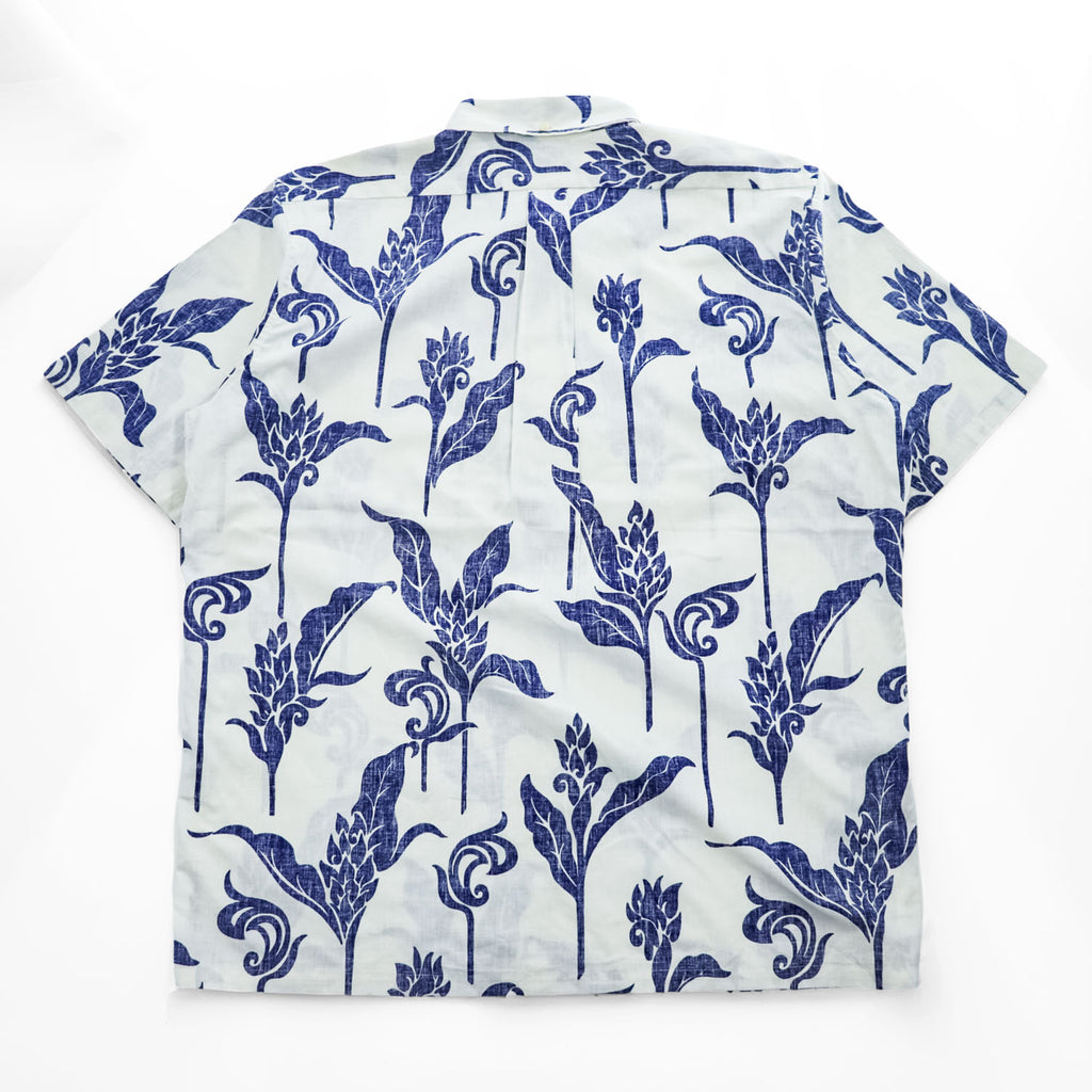 reyn spooner 90年代 ヴィンテージ プルオーバー 半袖シャツ アロハシャツ XXL ホワイト 総柄 ビッグサイズ CLASSIC FIT ハーフボタン