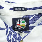 reyn spooner 90年代 ヴィンテージ プルオーバー 半袖シャツ アロハシャツ XXL ホワイト 総柄 ビッグサイズ CLASSIC FIT ハーフボタン