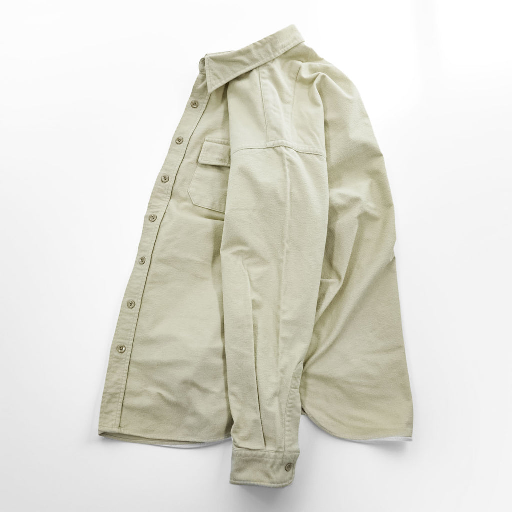 L.L.Bean 90年代 USA製 ヴィンテージ 長袖 シャモアクロスシャツ L ベージュ CHAMOIS CLOTH SHIRT 1612