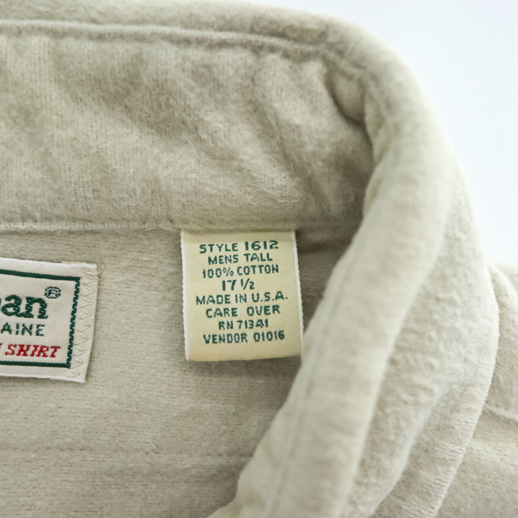 L.L.Bean 90年代 USA製 ヴィンテージ 長袖 シャモアクロスシャツ L ベージュ CHAMOIS CLOTH SHIRT 1612