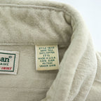 L.L.Bean 90年代 USA製 ヴィンテージ 長袖 シャモアクロスシャツ L ベージュ CHAMOIS CLOTH SHIRT 1612