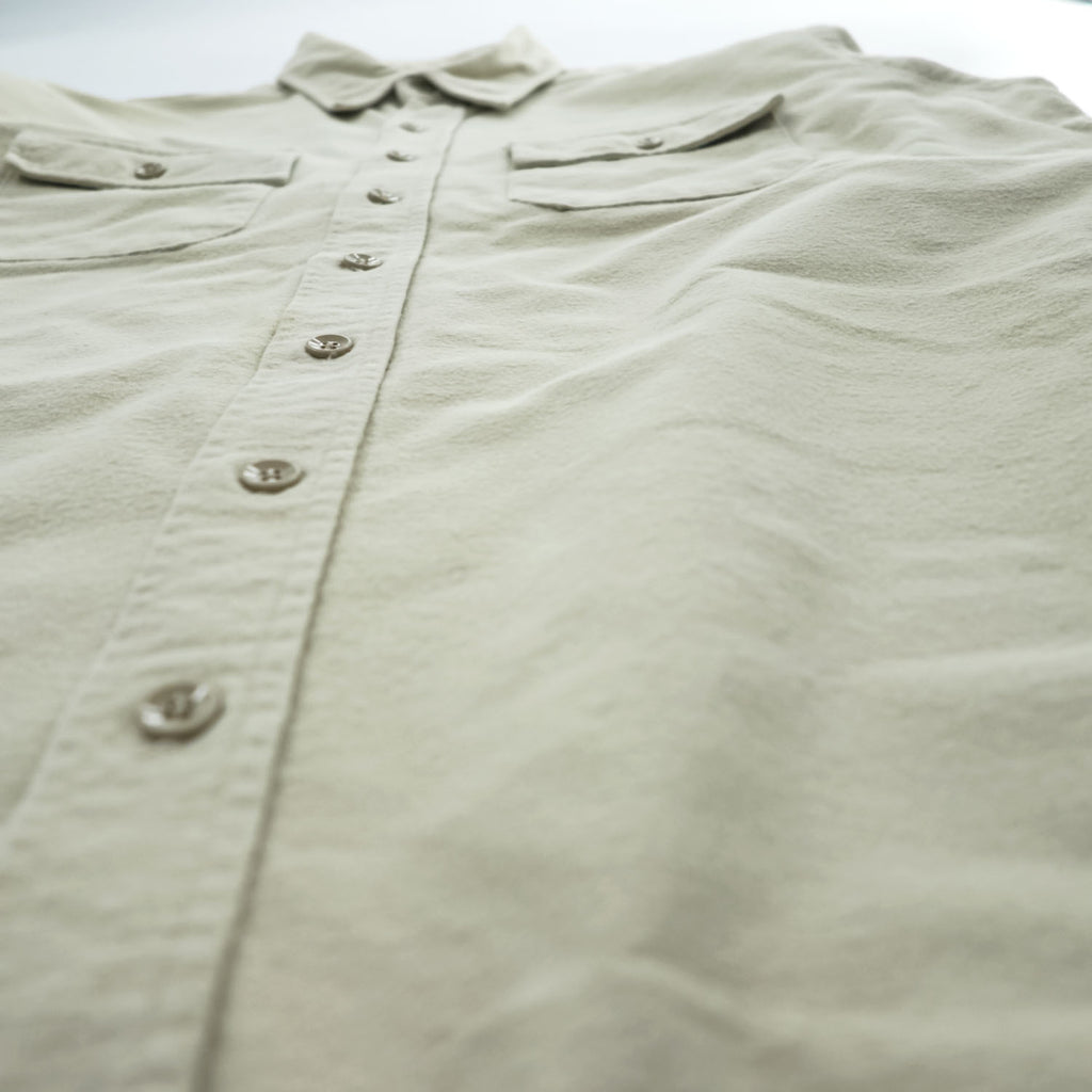 L.L.Bean 90年代 USA製 ヴィンテージ 長袖 シャモアクロスシャツ L ベージュ CHAMOIS CLOTH SHIRT 1612