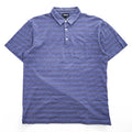 Patagonia オーガニックコットン 半袖 ポロシャツ M ブルー ボーダー Squeaky Clean Polo ORGANIC COTTON 52776