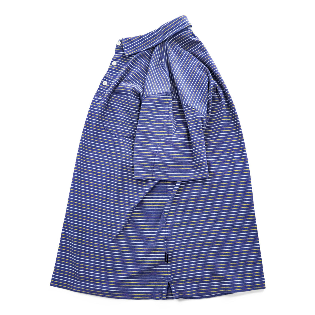 Patagonia オーガニックコットン 半袖 ポロシャツ M ブルー ボーダー Squeaky Clean Polo ORGANIC COTTON 52776