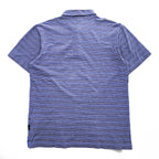 Patagonia オーガニックコットン 半袖 ポロシャツ M ブルー ボーダー Squeaky Clean Polo ORGANIC COTTON 52776