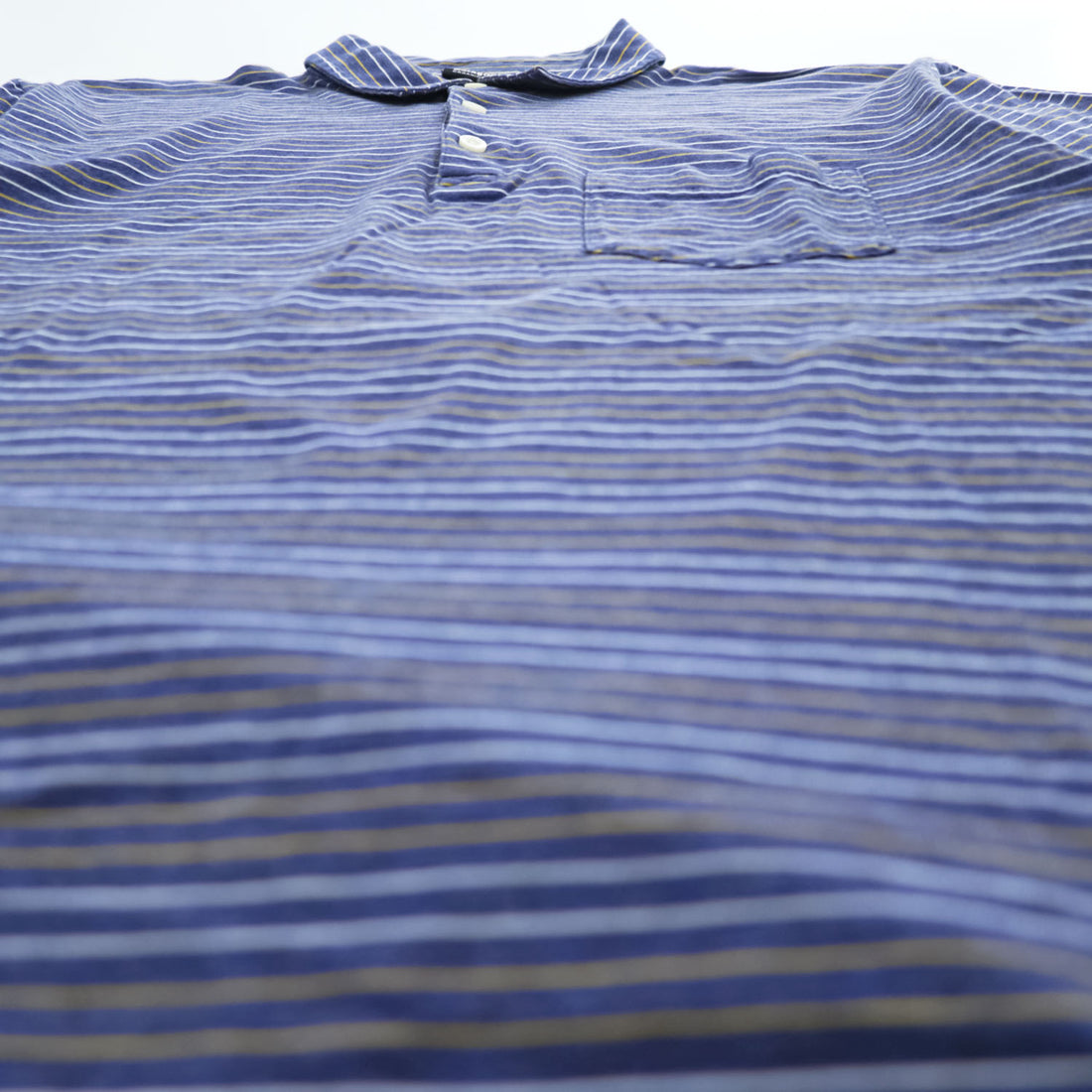 Patagonia オーガニックコットン 半袖 ポロシャツ M ブルー ボーダー Squeaky Clean Polo ORGANIC COTTON 52776