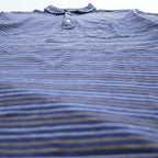 Patagonia オーガニックコットン 半袖 ポロシャツ M ブルー ボーダー Squeaky Clean Polo ORGANIC COTTON 52776