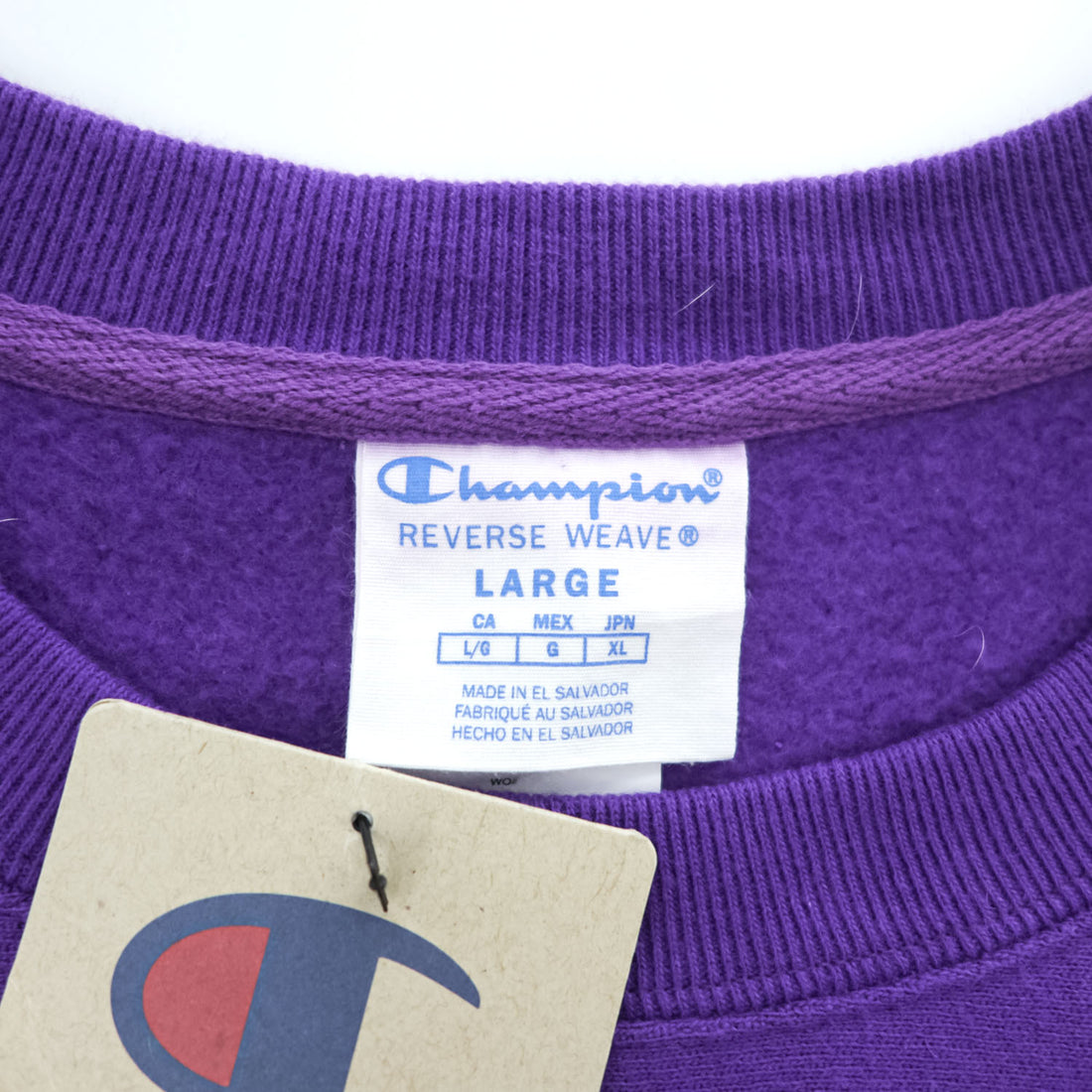 Champion リバースウィーブ REVERSE WEAVE スウェット トレーナー XL パープル 裏起毛 未使用品 カレッジ