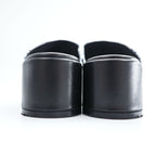 MM6 Maison Margiela ブロックヒール ミュール チャンキーヒール サボサンダル 22.5cm ホワイト 総柄 PRINTED MULES 羊革 レザー S59WP0139 イタリア製