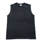 Goodwear USA製 タンクトップ ノースリーブ クルーネック M ブラック ポケット付