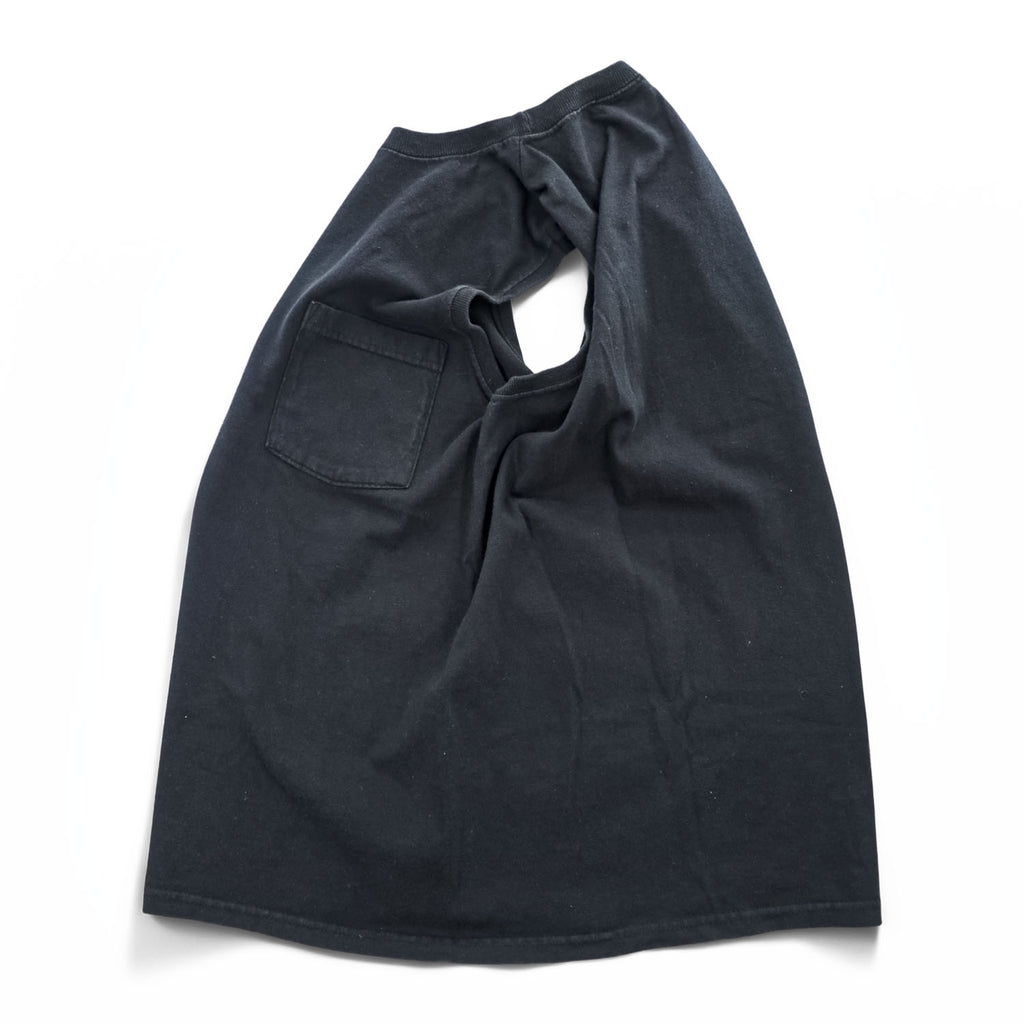 Goodwear USA製 タンクトップ ノースリーブ クルーネック M ブラック ポケット付
