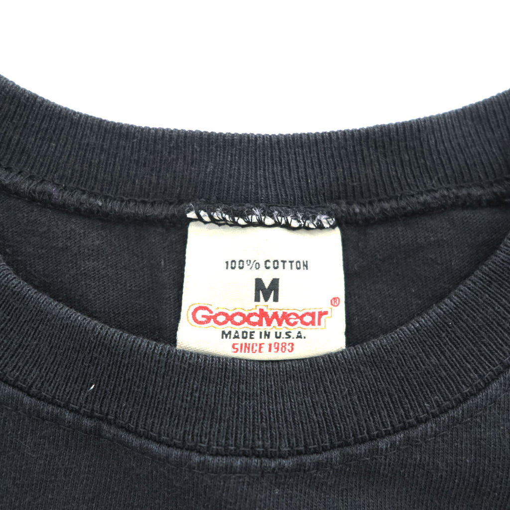 Goodwear USA製 タンクトップ ノースリーブ クルーネック M ブラック ポケット付