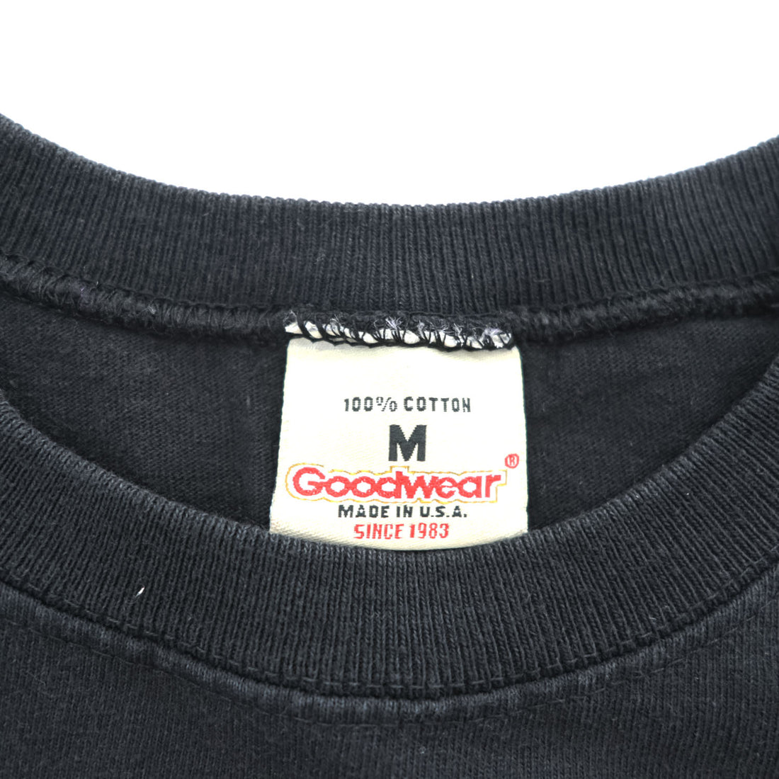 Goodwear USA製 タンクトップ ノースリーブ クルーネック M ブラック ポケット付