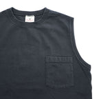 Goodwear USA製 タンクトップ ノースリーブ クルーネック M ブラック ポケット付