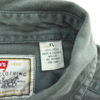 Levi's 90年代 ヴィンテージ 長袖 ワークシャツ XL カーキ グリーン 胸ポケット ビッグサイズ 60560-1332