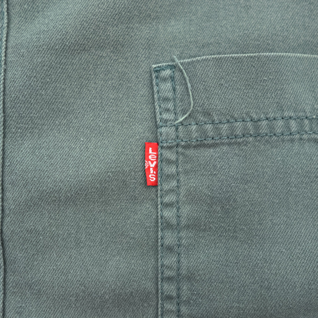 Levi's 90年代 ヴィンテージ 長袖 ワークシャツ XL カーキ グリーン 胸ポケット ビッグサイズ 60560-1332