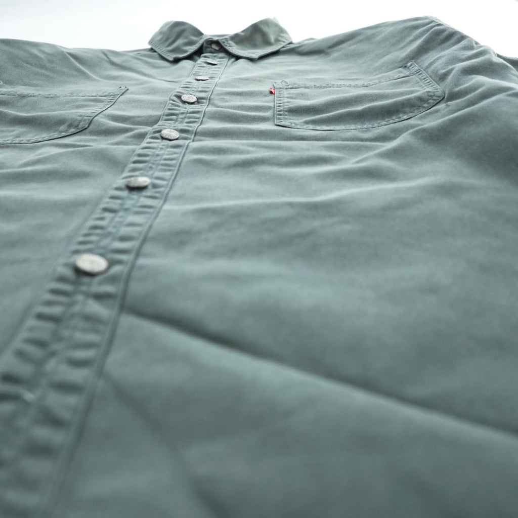 Levi's 90年代 ヴィンテージ 長袖 ワークシャツ XL カーキ グリーン 胸ポケット ビッグサイズ 60560-1332