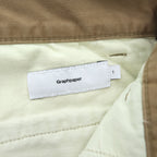 Graphpaper 日本製 ワイド テーパード 2タック チノパンツ M ベージュ プリーツ Chino Two Tuck Pants GU191-40048B