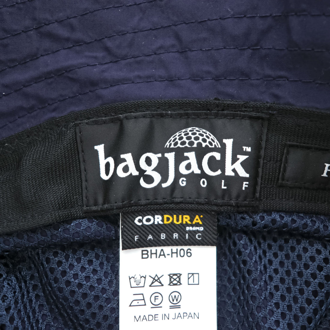bagjack × HYPEGOLF 日本製 バケットハット ネイビー CORDURA コーデュラ ナイロン メッシュ裏地 ベルクロアジャスター BHA-H06