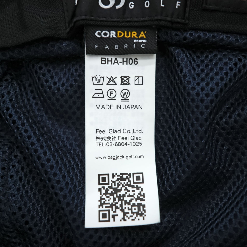 bagjack × HYPEGOLF 日本製 バケットハット ネイビー CORDURA コーデュラ ナイロン メッシュ裏地 ベルクロアジャスター BHA-H06
