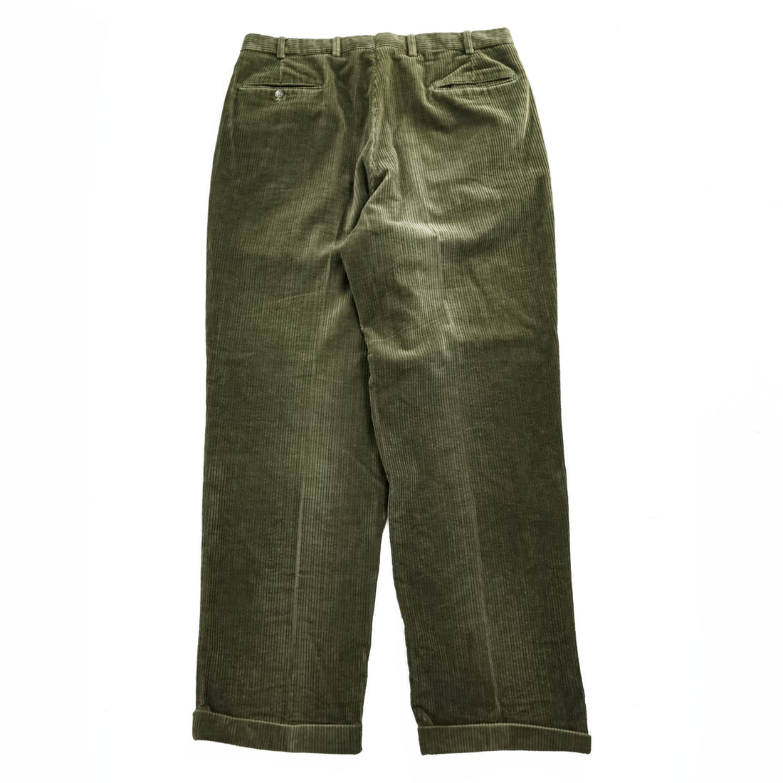 Brooks Brothers 90年代 ヴィンテージ USA製 太畝 コーデュロイ パンツ ワイド 2タック スラックス L ブラウン プリーツ ダブルカフス BB5042 3843
