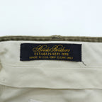 Brooks Brothers 90年代 ヴィンテージ USA製 太畝 コーデュロイ パンツ ワイド 2タック スラックス L ブラウン プリーツ ダブルカフス BB5042 3843